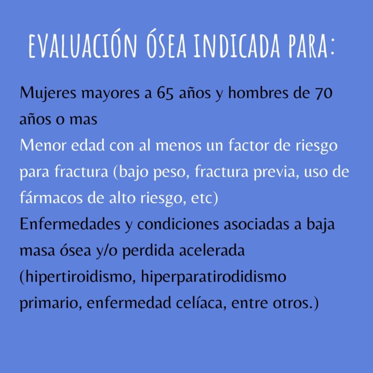 Indicación de Evaluación Ósea